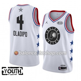 Camiseta Niños NBA Indiana Pacers Victor Oladipo 4 2019 All-Star Jordan Brand Blanco Swingman